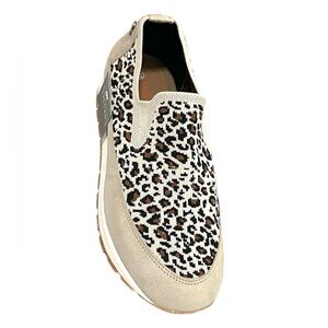 BERNIE MEV. GAUDI LEOPARD PRINT SLIP-ON SNEAKER VEGAN MEMORY FOAM WOMEN CREAM 42